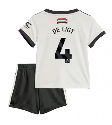 Manchester United Matthijs de Ligt #4 Tercera Equipación Niños 2024-25 Manga Corta (+ Pantalones cortos)